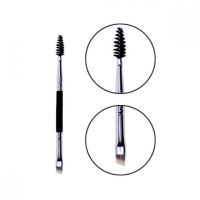 Eyebrow brush double-ended with a short handle